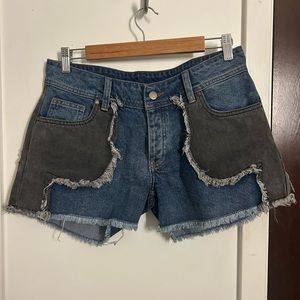 Understated Leather denim shorts. Never worn! Will negotiate pricing 🤍